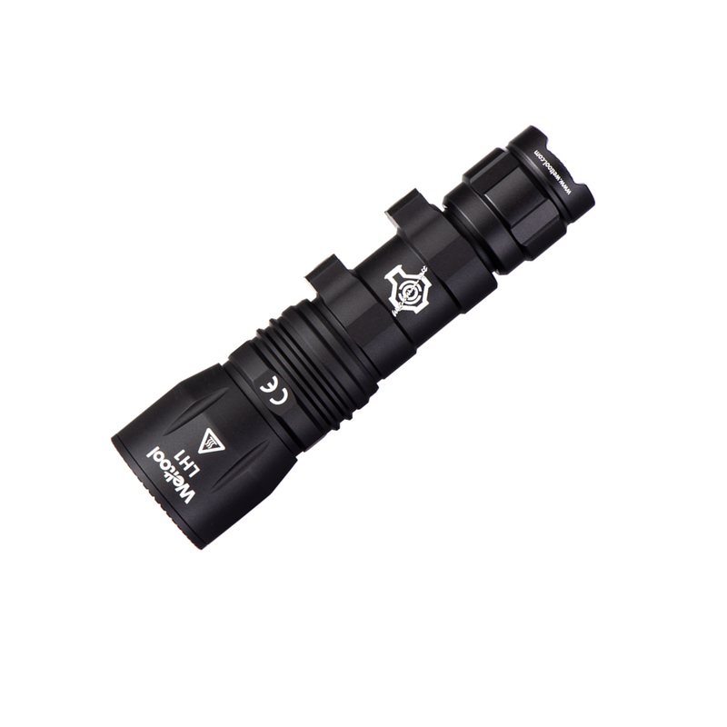Weltool W35A Rail Mount Tactical Flashlight 86000 Candela 1 * 18350 USB Rechareable Battery - Black