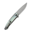 WE Knife Smooth Sentinel Flipper Knife Titanium Handle With G10 Inlay (2.97" CPM 20CV Blade) WE20043-2
