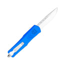 CobraTec FS-X Medium Blue OTF Knife - D2 Steel 3in Drop Point Blade