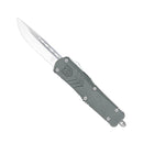 CobraTec FS-X Medium Gray OTF Knife - D2 Steel 3in Drop Point Blade