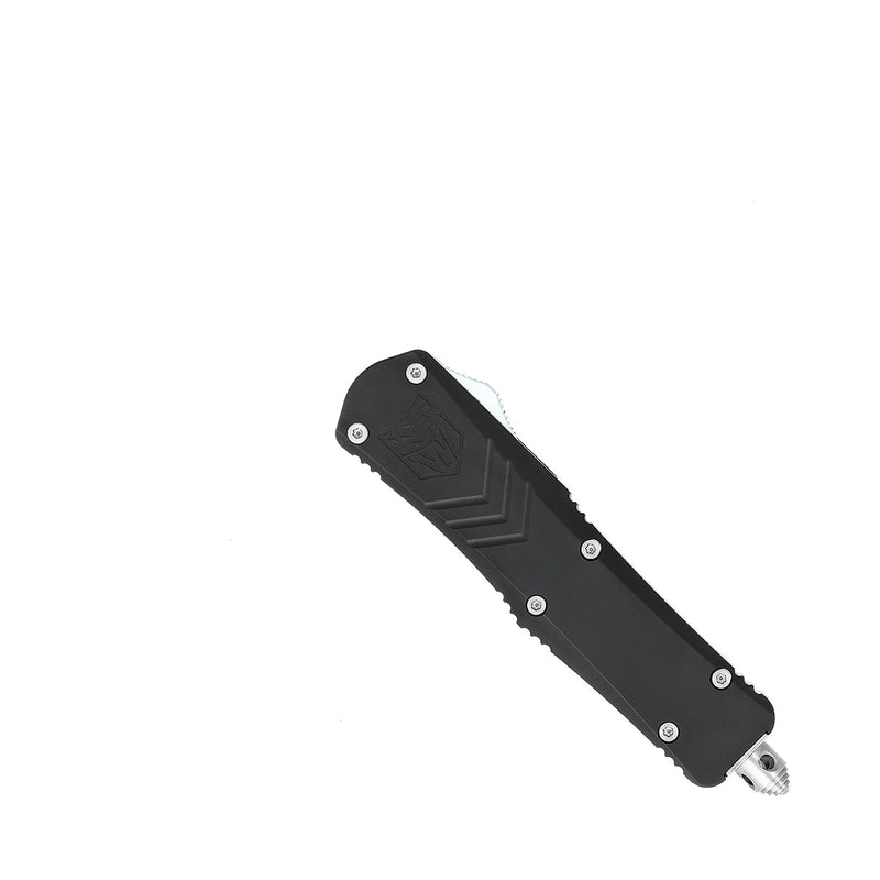 CobraTec FS-X Small Black OTF Knife - D2 Steel 2.5in Dagger Blade