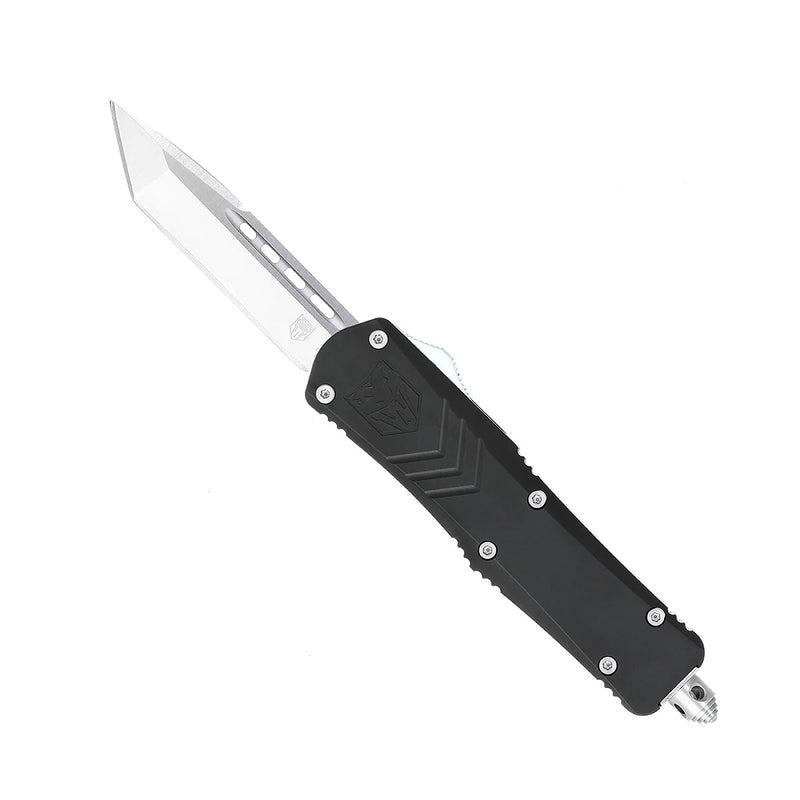 CobraTec FS-X Small Black OTF Knife - D2 Steel 2.5in Tanto Blade