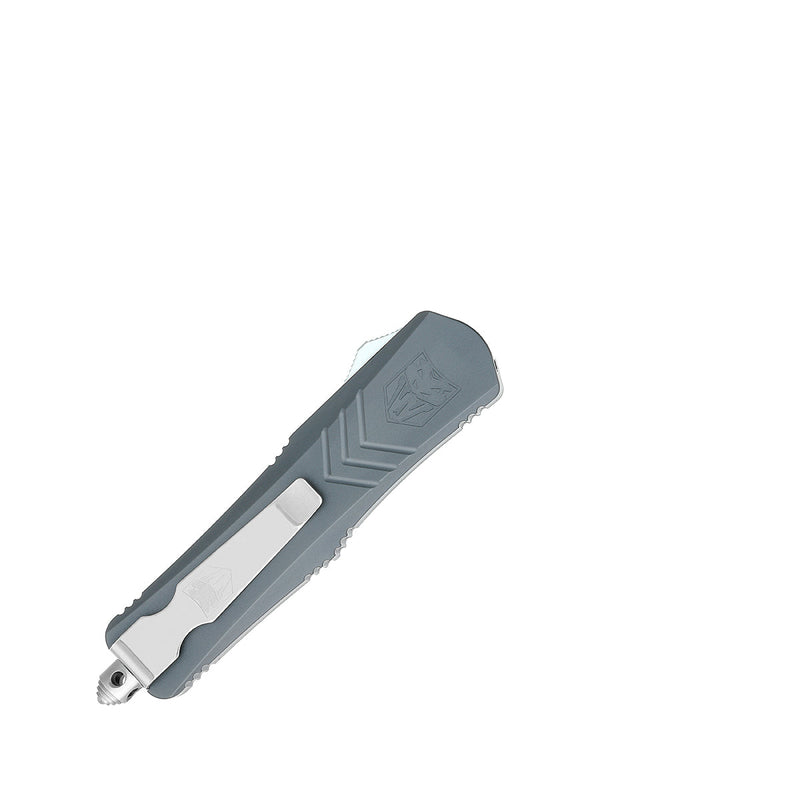 CobraTec FS-X Small Gray OTF Knife - D2 Steel 2.5in Drop Point Blade