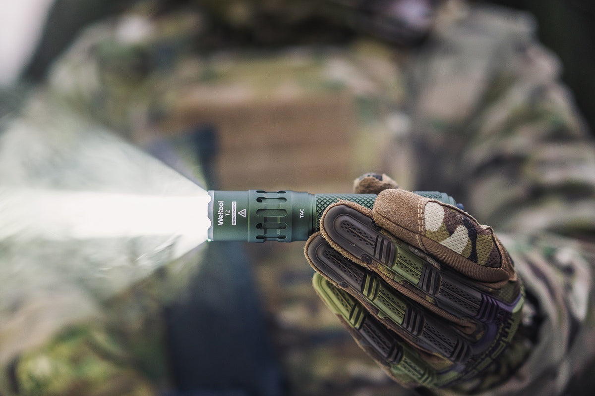 Weltool T2 TAC OD Green – 1,900 Lumen Tactical Flashlight, USB-C