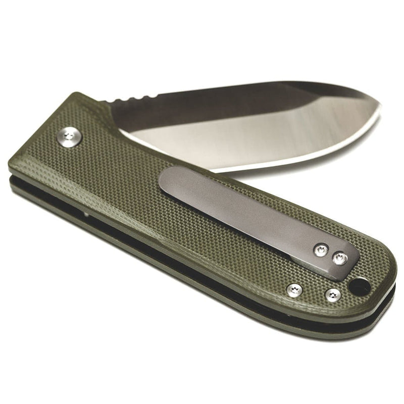 WESN Allman Folding Knife OD Green G10 Handles 2.8in S35vn Steel Blade