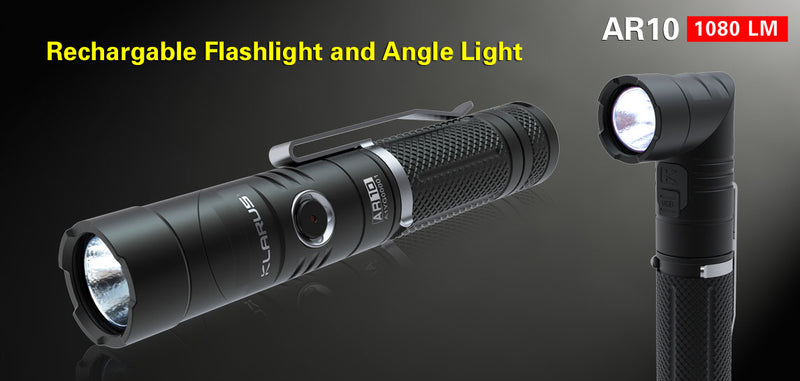 10w rechargeable and zoomable cree xlamp xm-l2 led flashlight Klarus AR10 1x 18650 1080 Lumens CREE XM-L2 U2 LED Flashlight