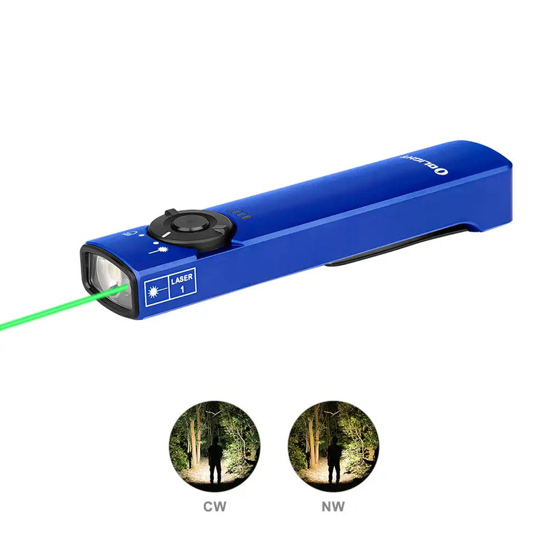 olight arkfeld flat flashlight with green laser & white light Olight Arkfeld Flat Flashlight with Green Laser & White Light