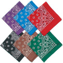Classic Paisley Cotton Bandana - Dark Green