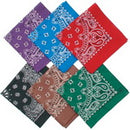Classic Paisley Cotton Bandana - Dark Purple