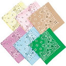 Classic Paisley Cotton Bandana - Light Pink