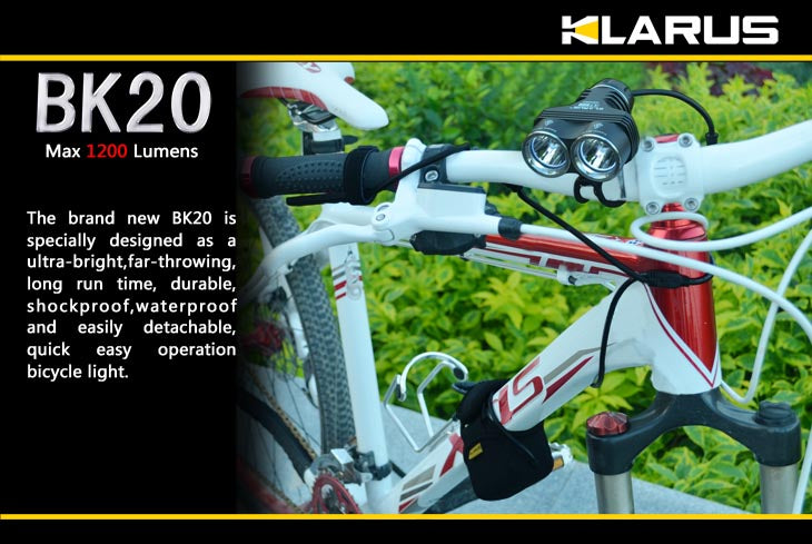 Klarus BK20AB Kit to Covert XT20 into BK20 Bike Light