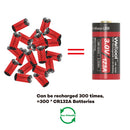 Weltool UB-123A 3.0V USB Rechargeable Li-ion Battery