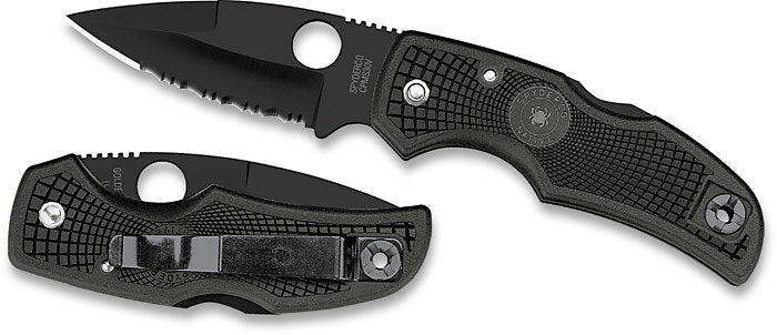 Spyderco Native FRN Black Blade C41PSBBK Folding Knife - Combo