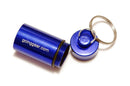 Aluminum Waterproof Battery Capsule / Pill Fob - Blue