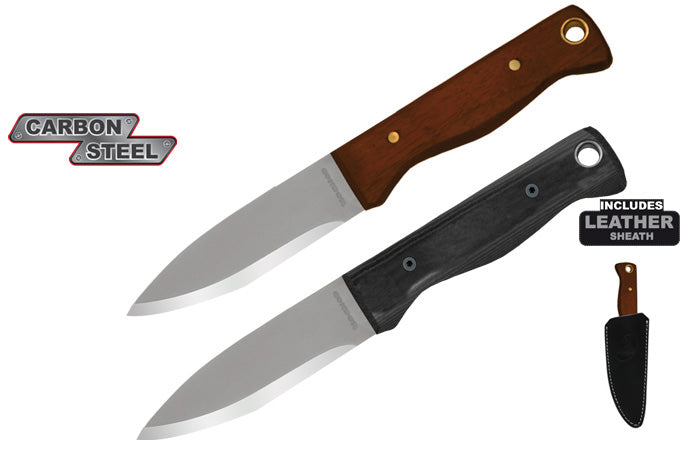 Condor Bushlore Full Tang Fixed Blade Knife Walnut Handle & Leather Sheath