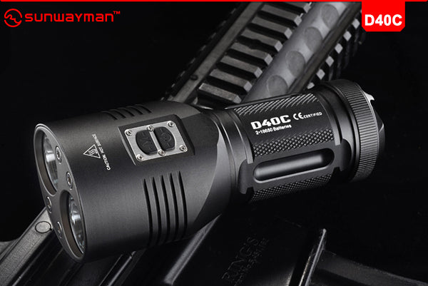 Sunwayman D40C 2 x 18650 / 4 x CR123A Dual CREE XM-L2 U2 2000 Lumen LE