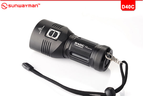 Sunwayman D40C 2 x 18650 / 4 x CR123A  Dual CREE XM-L2 U2 2000 Lumen LED Flashlight