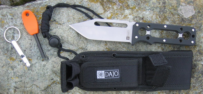 Dajo Survivor Knife w/Firesteel, Whistle, & Sheath