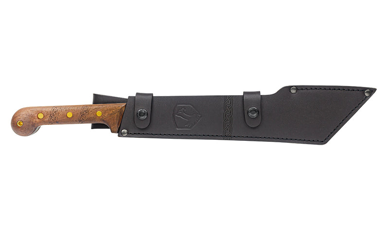 Condor Argyll Scottish Machete 12.21" 1075 Carbon Steel Blade Walnut Handles Leather Sheath