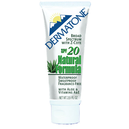 Dermatone SPF 20 Natural Formula Sunscreen 2.5 Oz.