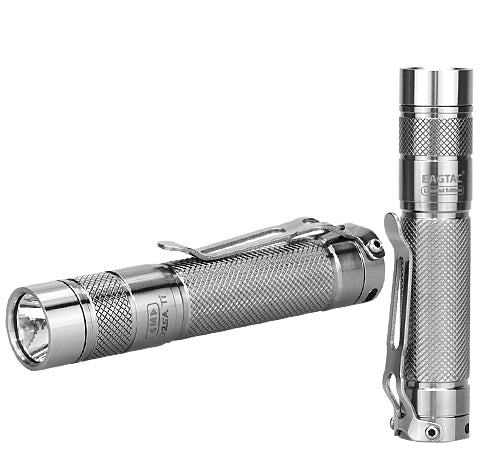 EagleTac D25A Clicky Titanium 1 x AA 176 Lumen Flashlight