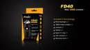 Fenix FD40 1x 18650 / 1x 26650 1000 Lumens CREE XP-L HI LED Flashlight