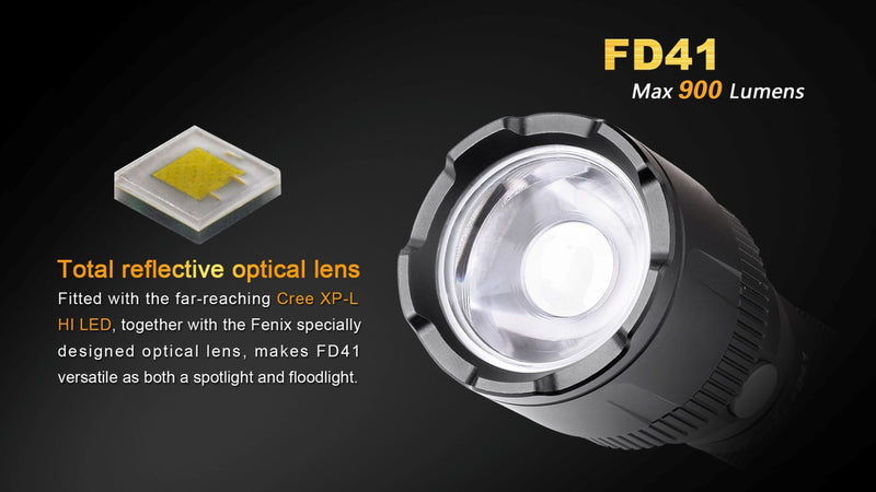 Fenix FD41 900 Lumen 1 x 18650 Cree XP-L HI LED Flashlight