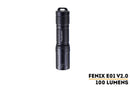 Fenix E01 V2.0 – 100 Lumen AAA Keychain Flashlight, Twist Operation, Black