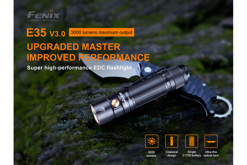 fenix flashlight e35 Fenix E35 V3.0 – 3000 Lumen USB-C Rechargeable EDC Flashlight