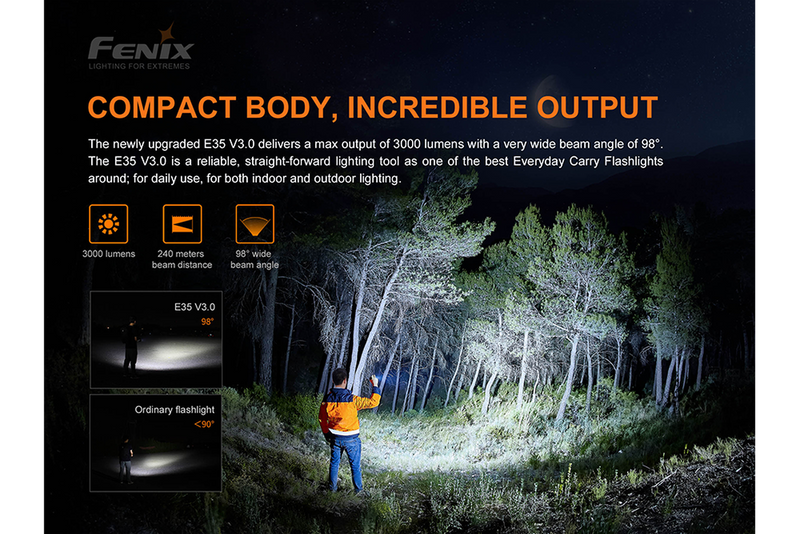 Fenix E35 V3.0 – 3000 Lumen USB-C Rechargeable EDC Flashlight