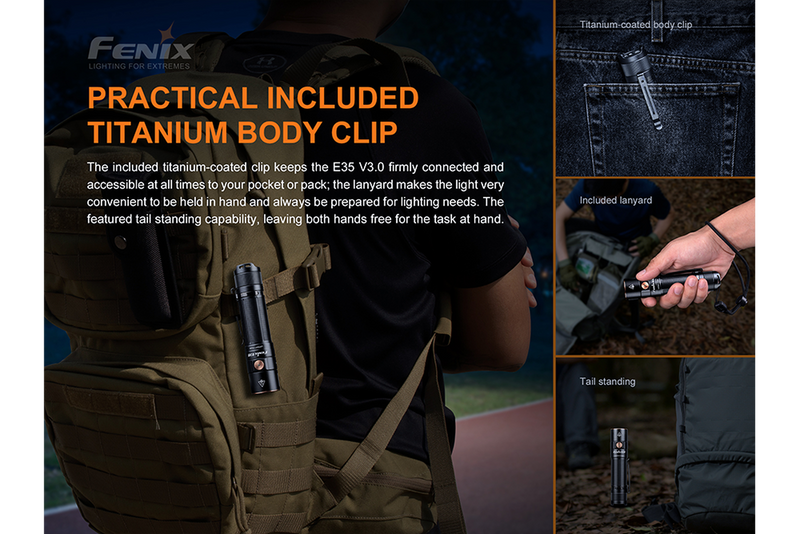 Fenix E35 V3.0 – 3000 Lumen USB-C Rechargeable EDC Flashlight