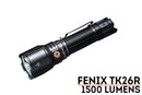 Fenix TK26R 1500 Lumen Tactical Flashlight – USB-C Rechargeable, White/Red/Green LEDs