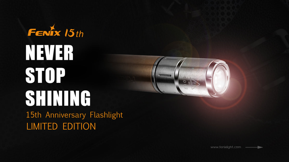 fenix 15th anniversary edition flashlight TK15R Rechargeable Tac System continuously monitors the ambient light and adjusts the light output automatically to ensure perfect view and at the same time improve the search efficiency ONE-OFF Fenix 15th Anniversary Phoenix