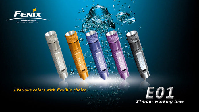 Fenix E01 Purple LED Flashlight