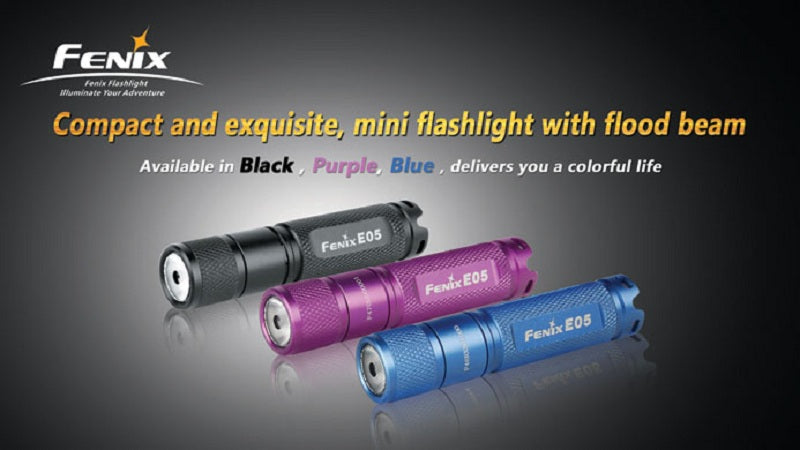 Fenix E05 R2 27 Lumen LED Flashlight - Purple