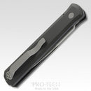 Pro-Tech 920 Godfather – 4" 154CM Spear Point Blade, Black Aluminum Handle, Push-Button Auto