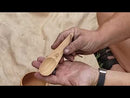 Uberleben Kanu Handcrafted Wooden Spoon w/ Leather Lanyard and Micro Carabiner