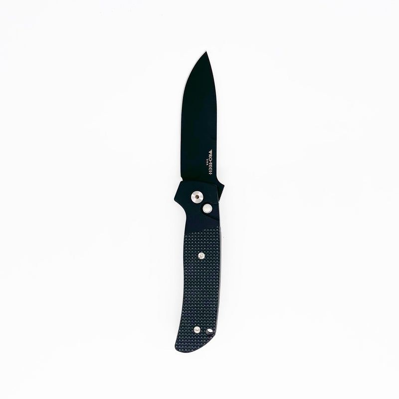 Pro-Tech Knives BT2715 Terzuola ATCF Folding Knife 3.5in DLC Blade Magnacut Steel Blade Textured G10 Handle Inlays
