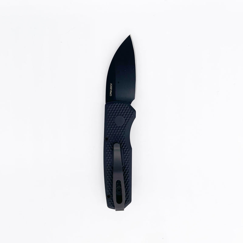 Pro-Tech R5106 Runt 5 Folding Knife DLC Wharncliffe CPM-20CV Steel Blade Textured Aluminum Handles