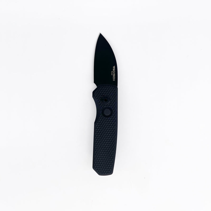 Pro-Tech R5106 Runt 5 Folding Knife DLC Wharncliffe CPM-20CV Steel Blade Textured Aluminum Handles