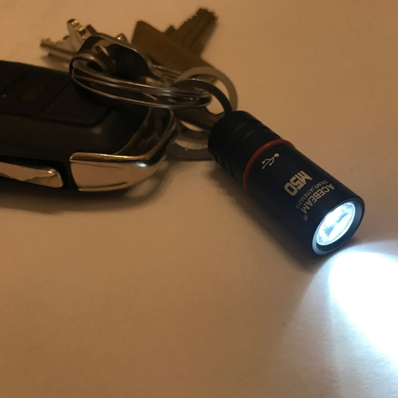 Acebeam M50 120 Lumen Rechargeable Keychain Light - 1*Nichia 219C CRI90 LED