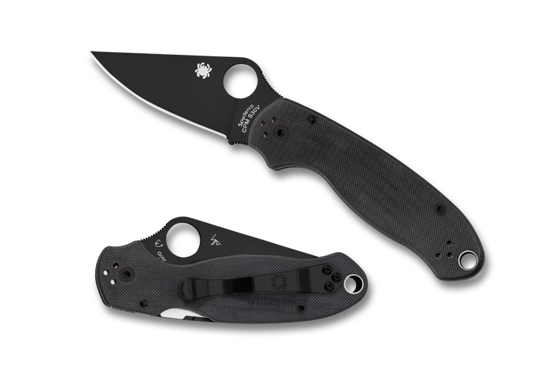Spyderco Para 3 Folding Knife Blade G-10 Hanldes 2.95in S30V Steel Blade C223GPBK