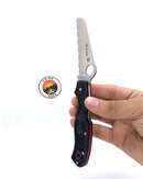 Spyderco C14FBKRD3 RESCUE™ 3 Lightweight Thin Red Line Serrated