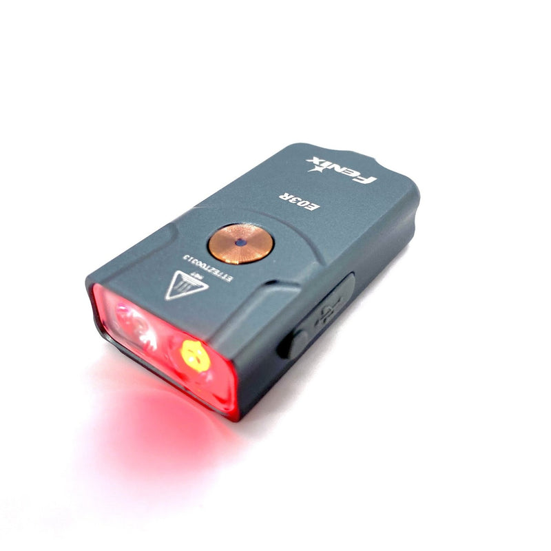 Fenix E03R 260 Lumen USB-C Rechargeable Keychain light w/ Red LED - GoingGear.com
