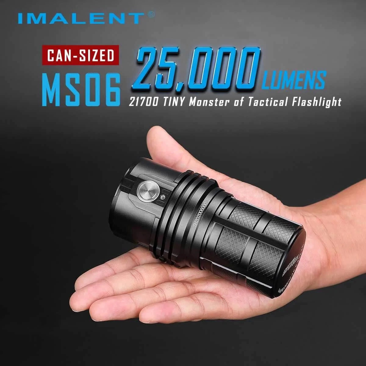 Imalent MS06 25000 Lumen Can Sized Rechargeable Flashlight 6 x CREE XH