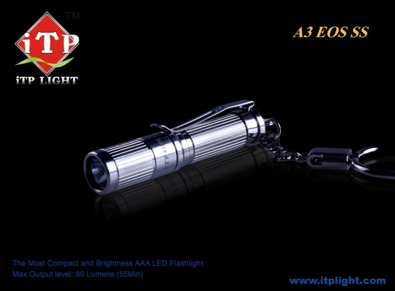 iTP Light A3 EOS R5 Upgrade Stainless Steel AAA LED Flashlight