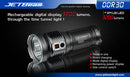 JETBeam DDR30 Digital Display Series 3 x 18650 Triple CREE XM-L2 LED Flashlight 3300 Lumens