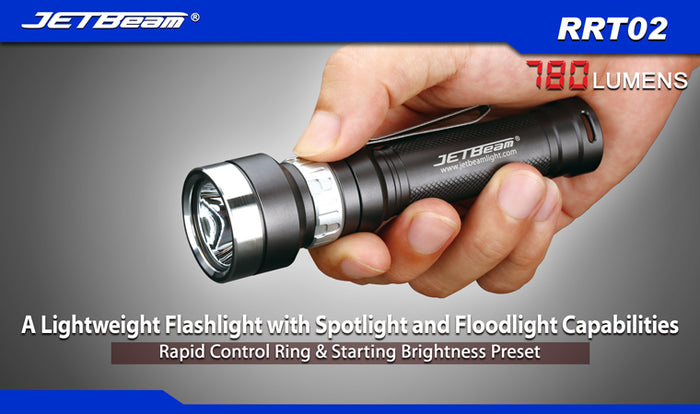 JETBeam RRT02 2 x (R)CR123 / 1 x 18650 CREE XM-L2 780 Lumen LED Flashl
