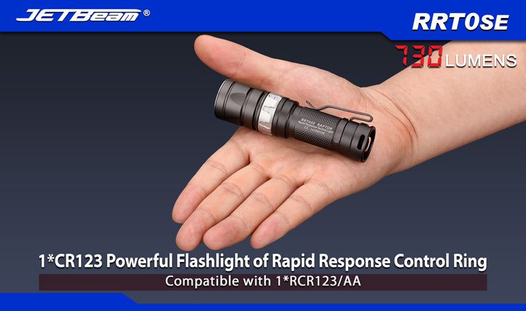 JETBeam RRT0SE 1 x AA/14500 / 1 x CR123/16340 CREE XM-L2 730 Lumen LED Flashlight