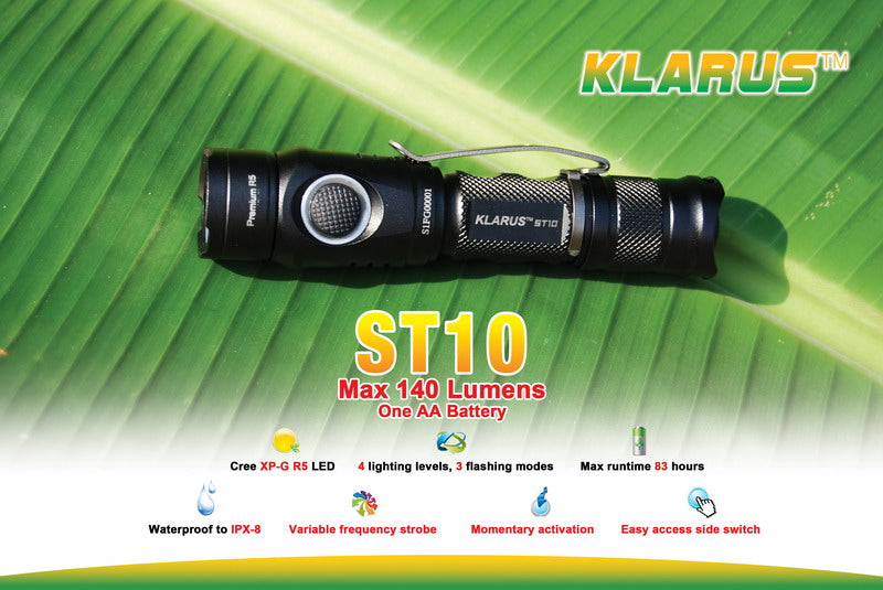 Klarus ST10 XP-G R5 AA LED Flashlight